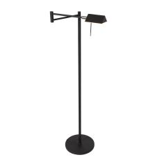 Vloerlamp Retina 3083ZW Zwart in hoogte verstelbaar - Zwart - Elektronica, Glas, Metaal - Steinhauer