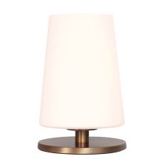 Tafellamp Ancilla 3101BR brons touch on/off met opaal wit glas - Brons - Elektronica, Glas, Metaal - Steinhauer (foto 2)