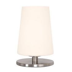 Tafellamp Ancilla 3101ST staal touch on/off met opaal wit glas - Staal - Elektronica, Glas, Metaal - Steinhauer
