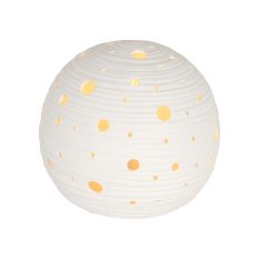 Tafellamp Jazz 3110W Witte maan met lichtgevende gaatjes - Wit - Keramiek - Steinhauer