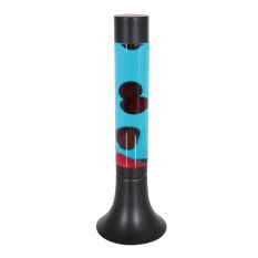 Zwarte lavalamp Volcan 3117ZW met helder en rode vloeistof - Blauw, Groen, Zwart - Elektronica, Glas, Metaal - Steinhauer