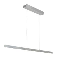 Hanglamp Bloc 3296ST Staal met Cable lift - Staal - Elektronica, Glas, Metaal - Steinhauer