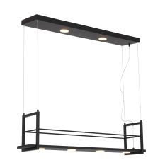 Hanglamp Tor 3298ZW – zwarte designlamp met plateau en LED - Zwart - Elektronica, Kunststof, Metaal - Steinhauer (foto 2)