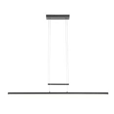 Hanglamp Profilo 3317ZW Zwart 115cm breed 1700 lumen - Zwart - Elektronica, Kunststof, Metaal - Steinhauer