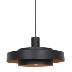 Zwarte Hanglamp Flinter 3329ZW Uniek Design met Luxueuze Uitstraling - Goud, Zwart - Elektronica, Kunststof, Metaal - Ste...