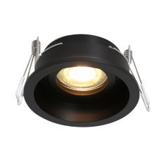 Inbouwspot Pélite 3371ZW – zwarte spot Ø10 cm verdiept - Zwart - Elektronica, Kunststof, Metaal - Steinhauer
