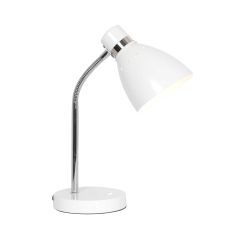 Tafellamp Spring 3391W wit met E27 fitting - Wit - Elektronica, Kunststof, Metaal - Steinhauer