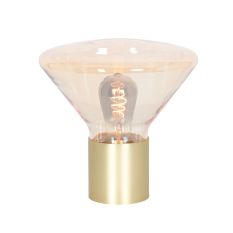 Tafellamp Ambiance 3401ME – messing lamp met amber glas - Messing - Elektronica, Glas, Metaal - Steinhauer