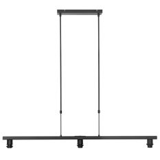 Zwarte 3-lichts hanglamp Stang 3457ZW zonder kappen - Zwart - Elektronica, Kunststof, Metaal - Steinhauer