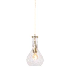 Hanglamp Grazio Glass 3493ME Messing met E14 fitting - Messing - Elektronica, Glas, Metaal - Steinhauer