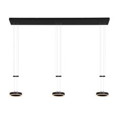 Hanglamp Piola 3501ZW Zwart 3 lichts - Zwart - Elektronica, Kunststof, Metaal - Steinhauer