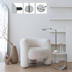 Soleil 3515CH vloerlamp – oplaadbaar LED-design in chroom