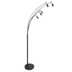 Vloerlamp Bambus 3671ZW Zwart 5 lichts zonder kapjes
