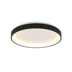 Lampe de plafond Ringlede 3690ZW lampe LED noire Ø28 cm avec uplight