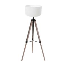 Lamp de sol Triek 4100ZW avec abat-jour en lin blanc pour une lumière douce