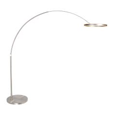 Steel-colored floor lamp / arc lamp Ringlux 4130ST 4000 Lumen