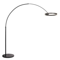 Arc lamp Ringlux 4130ZW black LED floor lamp with allure