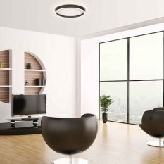 Black Ceiling Lamp Ringlux 4135ZW Ø40CM 3600 Lumen