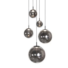 Zwarte Hanglamp Bollique 4196ZW – Stijlvolle Vide Lamp met Smoke Glas