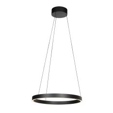 Ronde zwarte hanglamp Mykty 4203ZW – 60 cm diameter, in hoogte verstelbaar met Cable Lift, 7800 lumen
