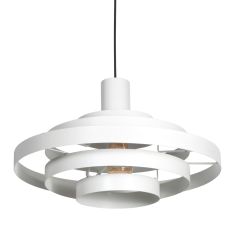 Halo Cirque 4217W White Pendant Lamp – Elegant Light Play with Metal Rings