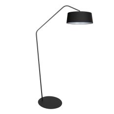 Zwarte vloerlamp Zig-Zag 4255ZW met zwart linnen kap – Uniek design en functioneel gebruik
