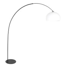 Zwarte vloerlamp Curve 4259ZW met wit kunststof kogelronde kap – Uniek design en functioneel gebruik