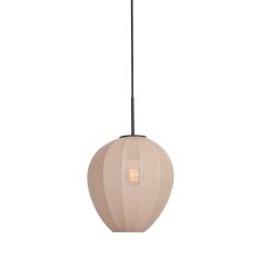 HaloSwap 4298ZW – Black pendant lamp with light-permeable linen shade Ø25 cm