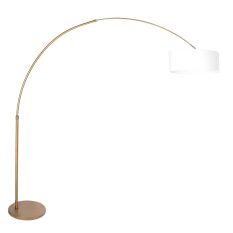 Arc lamp Sparkled Light 4304BR bronze with coarse white linen shade