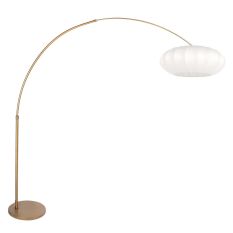 Arc lamp Luma Nola 4308BR bronze with white silk shade