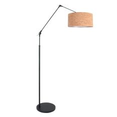Lampe sur pied Prestige Chic 4349ZW avec abat-jour en liège beige