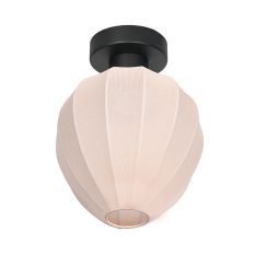 Plafonnier Silura 4370ZW – noir avec abat-jour en lin crème