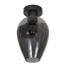 Luminaires de plafond Drovia 4371ZW avec verre fumé en forme de goutte Ø22,5 cm