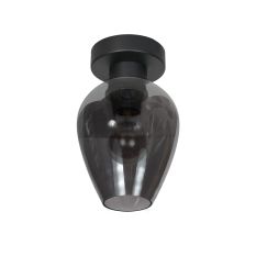 Ceiling Light Bloeba 4372ZW with Teardrop Smoke Glass Ø15 cm