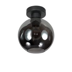 Plafondlamp Bloeba 4373ZW met rookglas kap Ø15 cm