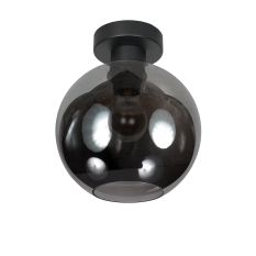 Plafondlamp Bloeba 4374ZW met rookglas kap Ø20 cm
