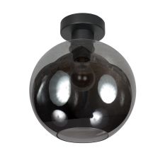 Plafondlamp Bloeba 4375ZW met rookglas kap Ø25 cm