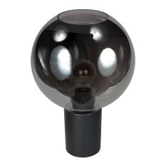 Tischleuchte Bloeba 4382ZW mit großem Rauchglas Ø30 cm