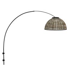 Nox Light 4407ZW – lampe murale en arc avec abat-jour semi-rond de 60 cm