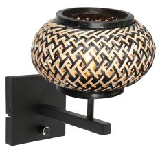 Nox Light 4459ZW – applique avec abat-jour en bambou
