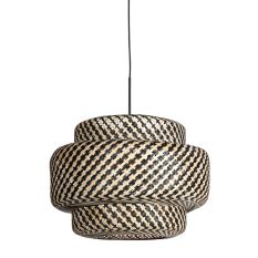 Nox Light 4478ZW – suspension avec grand abat-jour en bambou de 53 cm