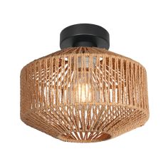 Plafonnier Ropex 4503ZW – abat-jour en corde dans une ambiance scandinave