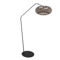 Lampe sur pied noire Zig-Zag 4510ZW – bambou naturel dans un silhouette ludique
