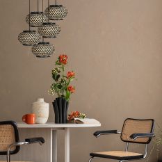 Nox Light 4523ZW – suspension ronde avec 5 abat-jours en bambou