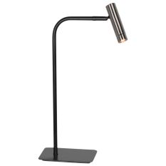 Lampe de table Lumo 4606ST - lampe de lecture réglable élégante en acier avec noir