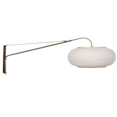 Applique Silva Alba 4747BR en bronze avec abat-jour en lin Ø60 cm