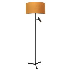 Lampe sur pied Stang 4835ZW avec lumière de lecture et abat-jour en velours doré