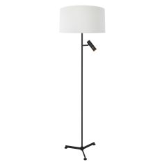 Lamp sur pied Stang 4836ZW avec lumière de lecture et abat-jour blanc