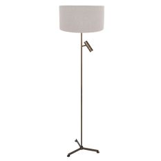 Lampe sur pied Stang 4844BR avec lumière de lecture et abat-jour gris