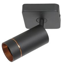 Black spotlight Downlume 4860ZW, GU10 with gold details